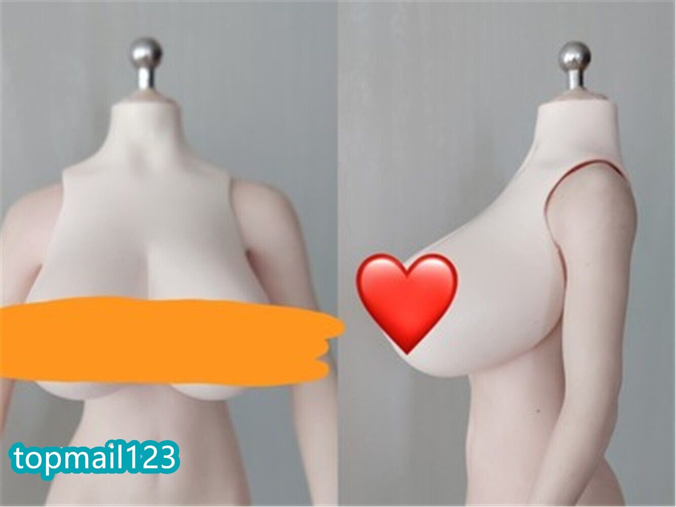 1:6 Normal Skin Large Breast Bust Cover Model For12&Prime; Female TBL Figure Doll Body