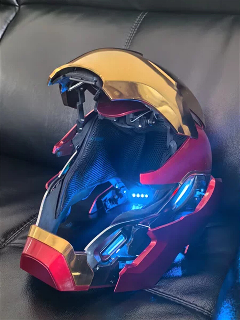 1/1 Wearable Iron Man MK50 Helmet Automatic Mecha Head Halloween Cosplay Toy