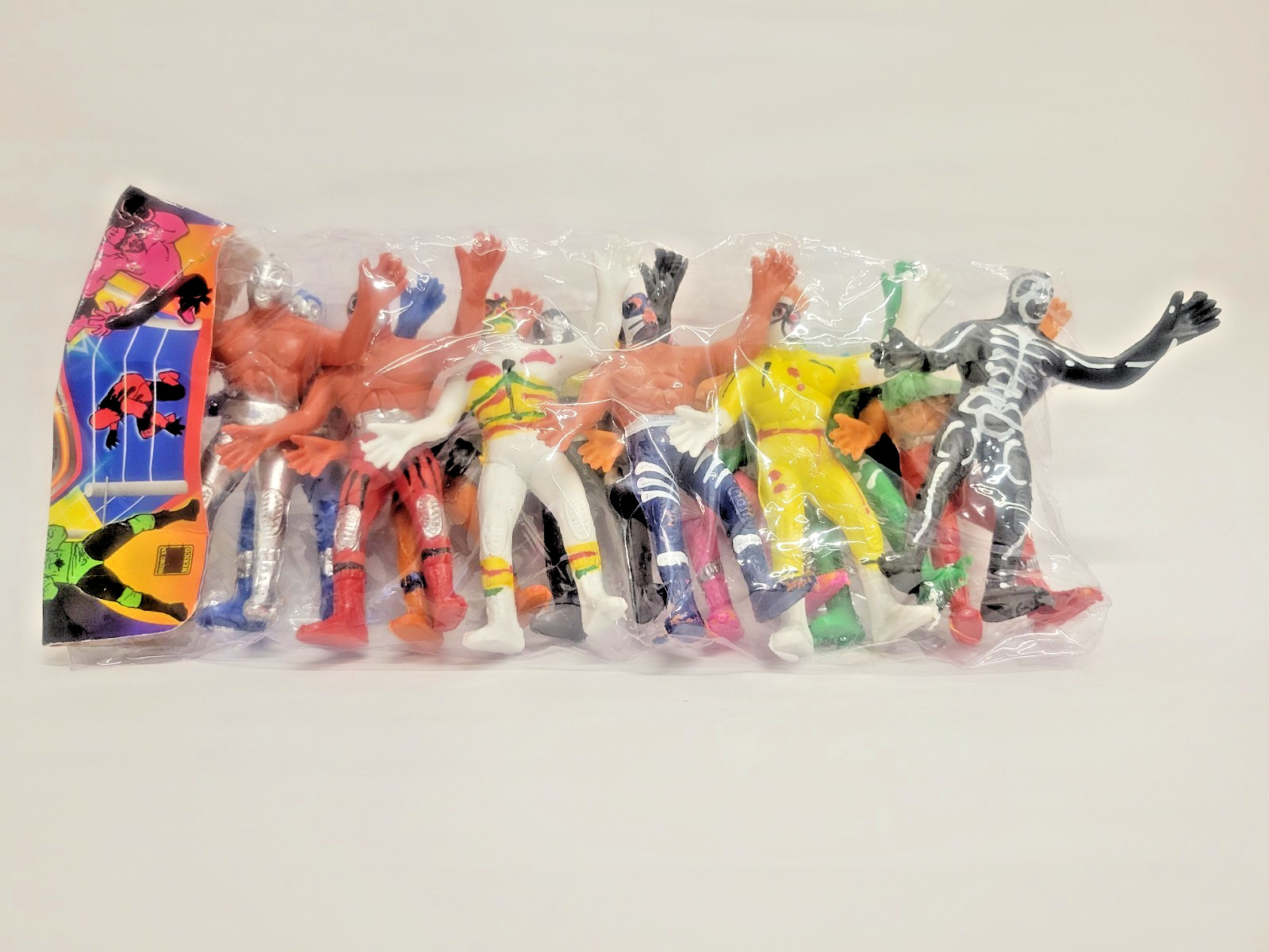 LUCHA LIBRE SET 12 Pack 3&Prime;- 3.5” Action Figures Mexican Wrestlers Luchadores