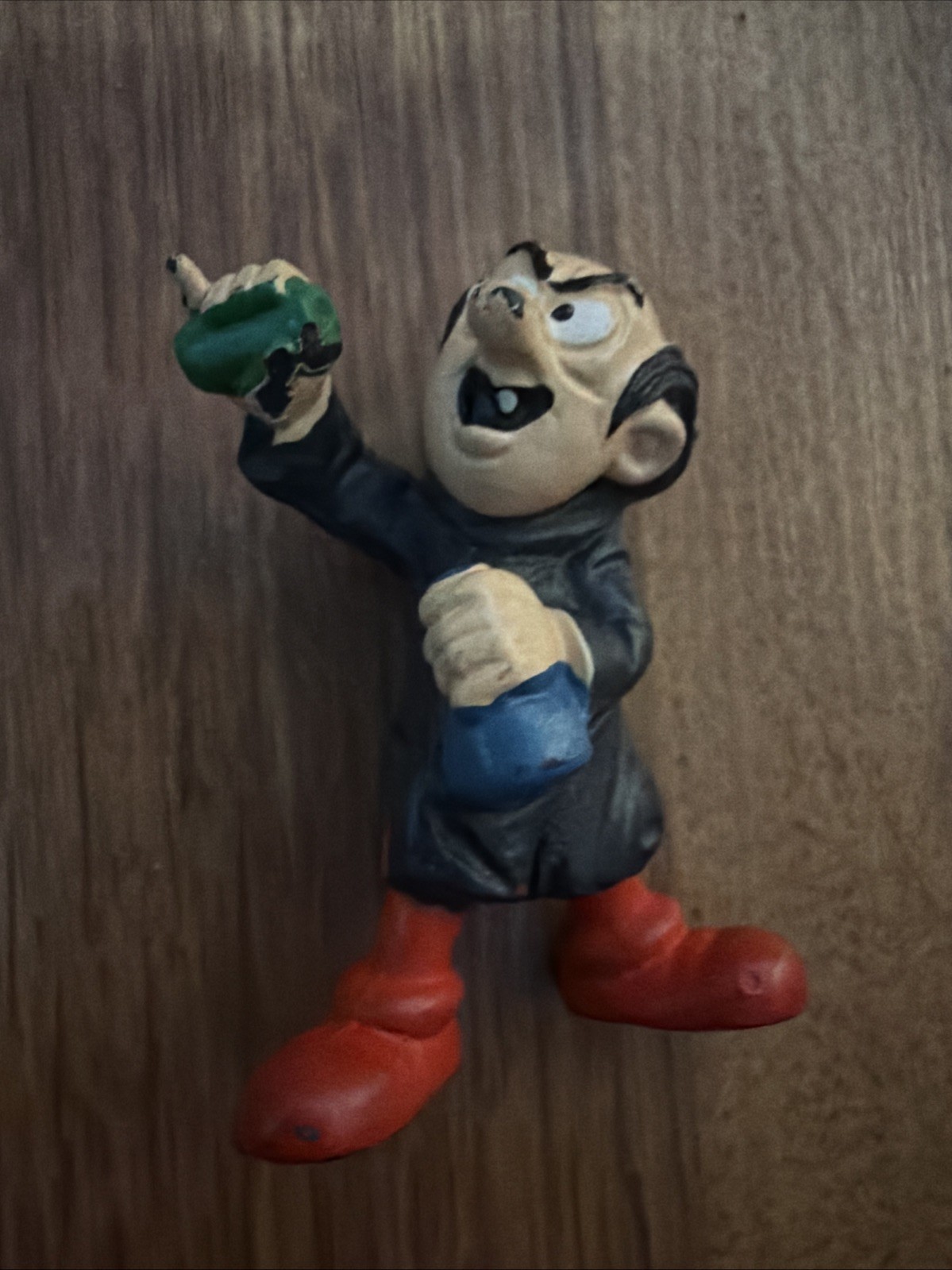 Vintage 1978 Smurfs Gargamel PVC Figure Schleich Peyo Hong Kong