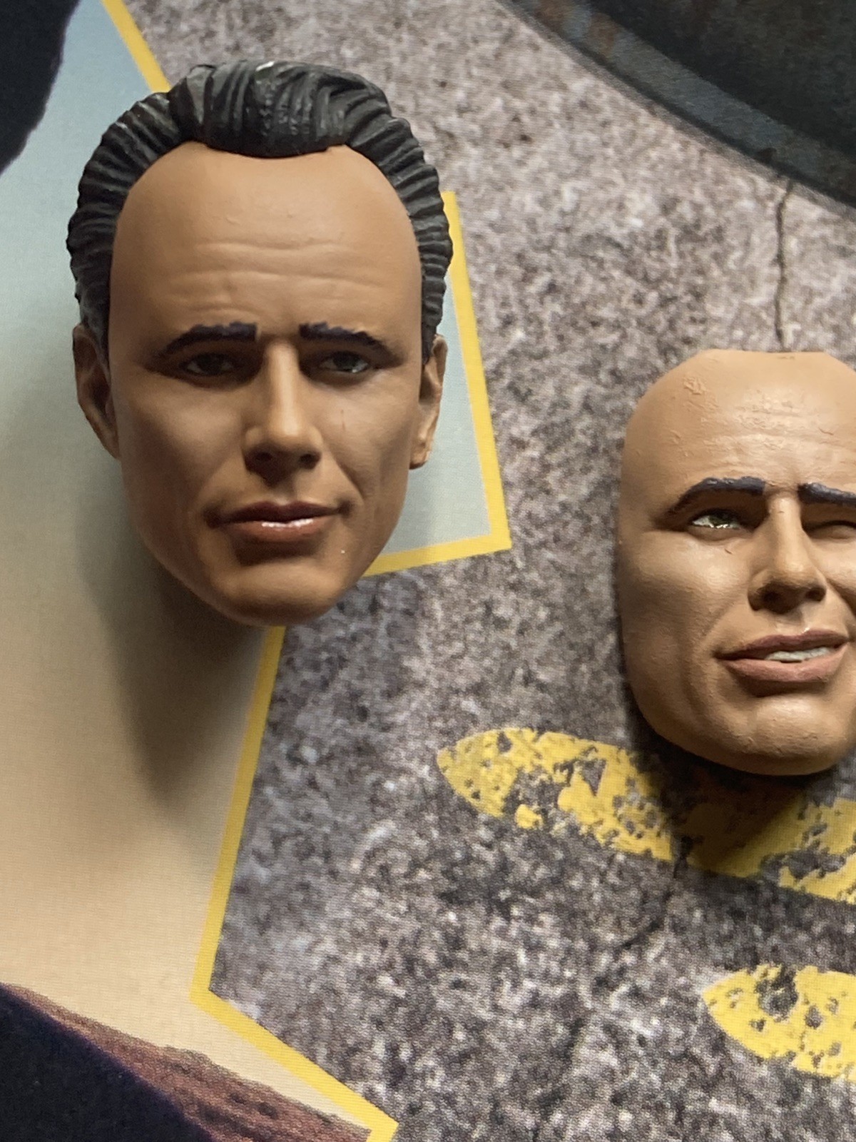 McFarlane Fallout COOPER HOWARD HEAD SCULPT w/Faceplate 7&Prime; Scale Red Platinum!!