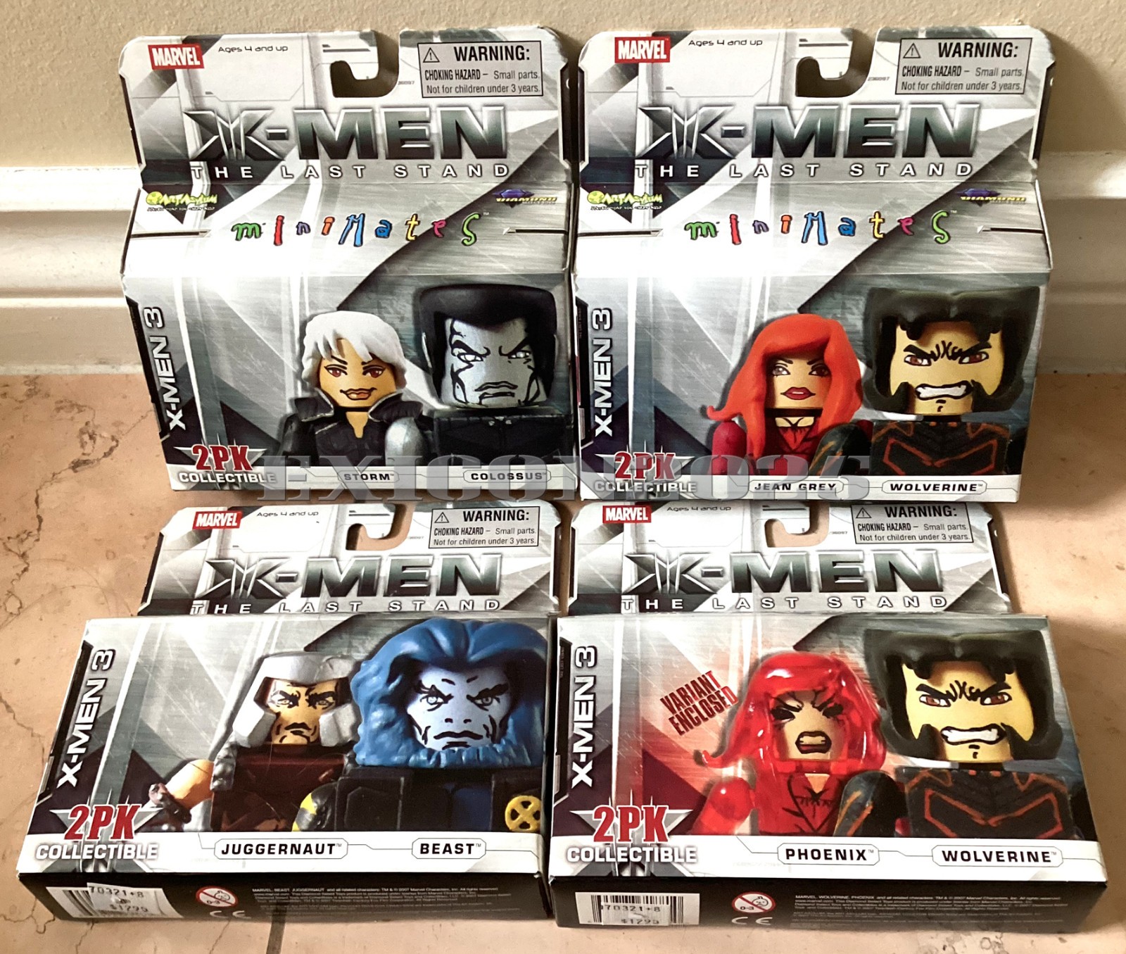 2007 Diamond Select Toys Marvel X-men 3 The Last Stand Movie Minimates Lot of 4