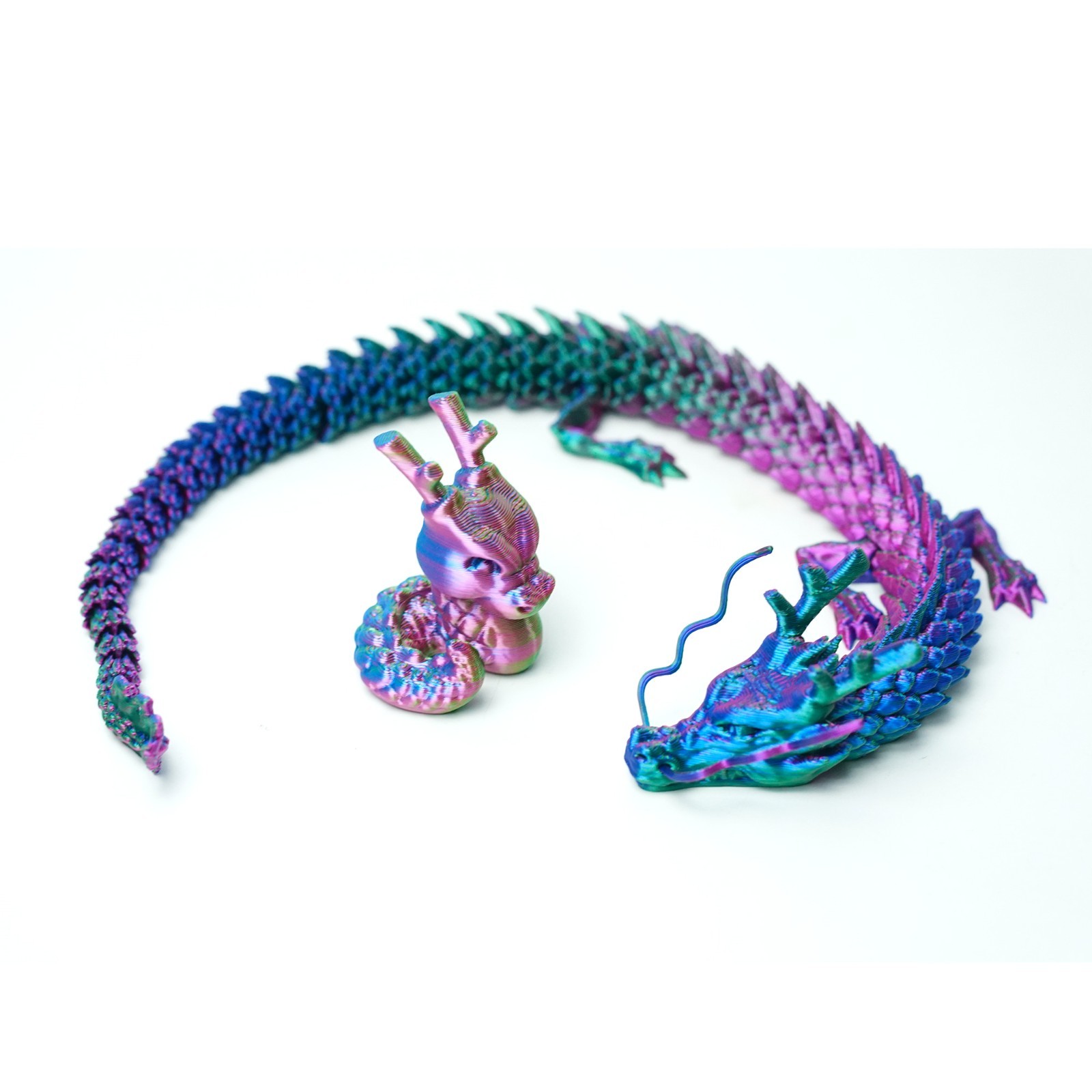 2PCS 3D Printed Dragon Model,Articulated Animals figure,Fidget Toys Home Decor