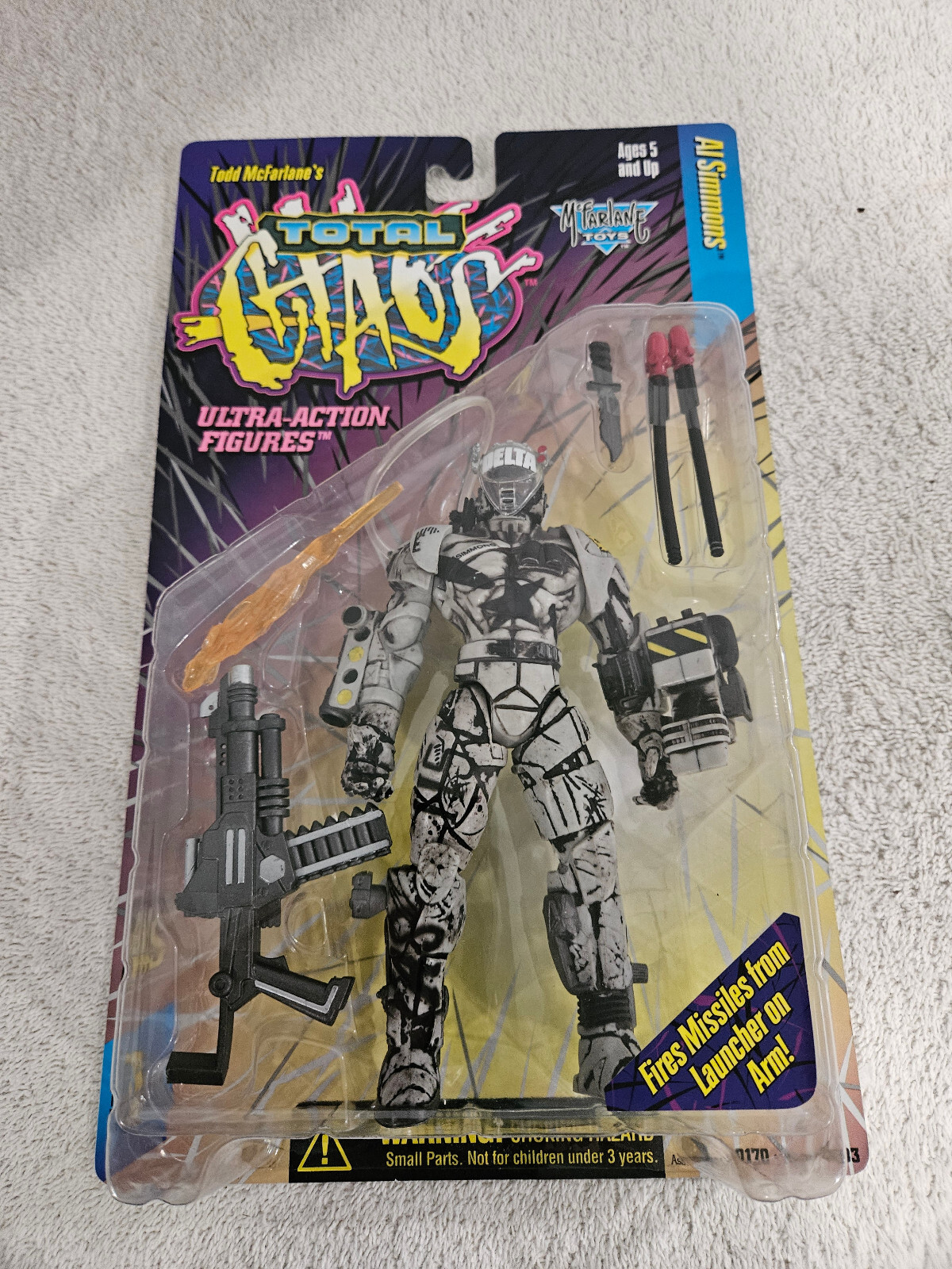 Total Chaos Series 1 AL SIMMONS Ultra-Action Figure, Vintage 1996, by McFarlane 