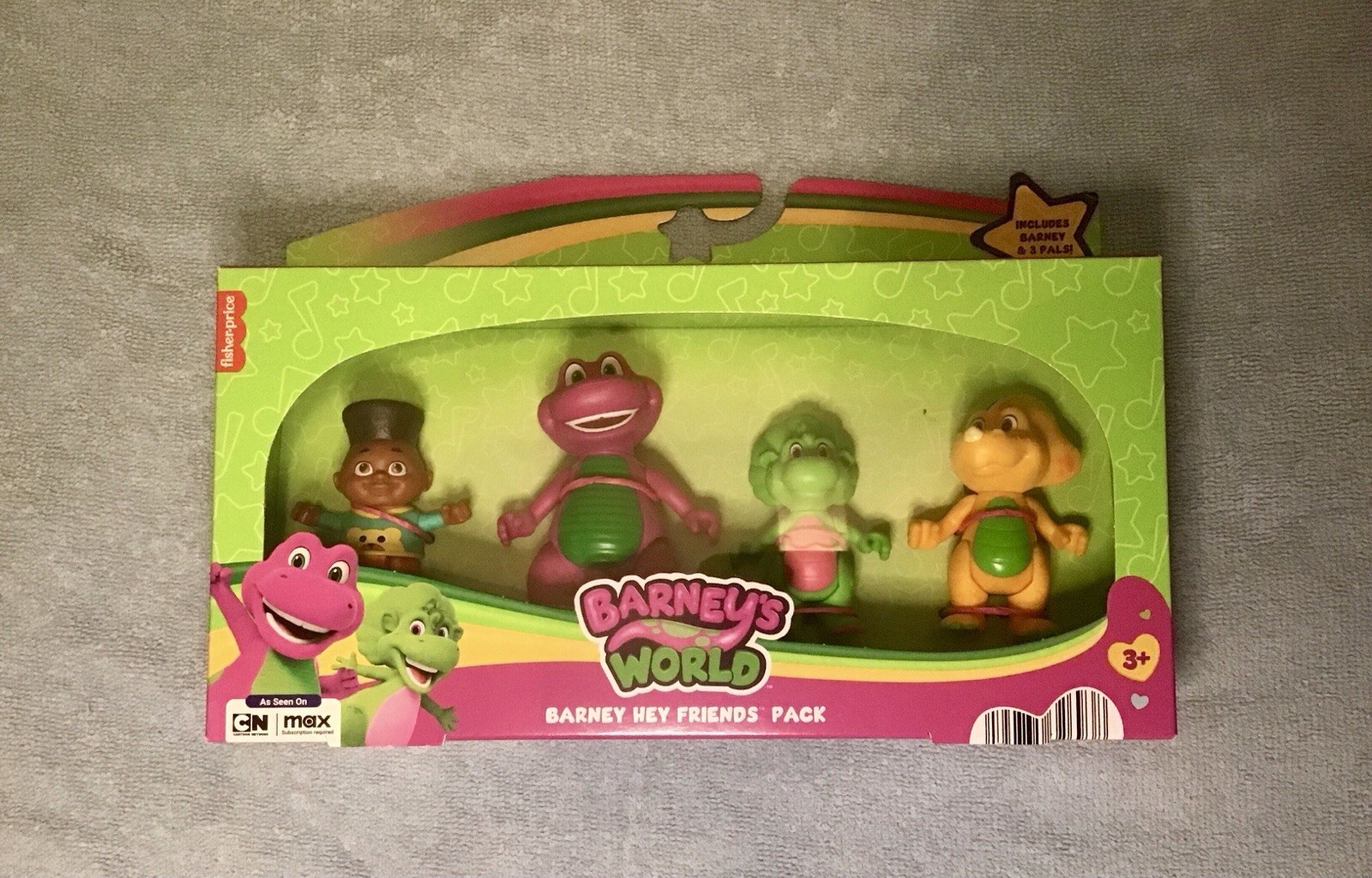 Barney’s World 4 Figure Hey Friends Pack, Moving Arms & Legs, Factory Sealed
