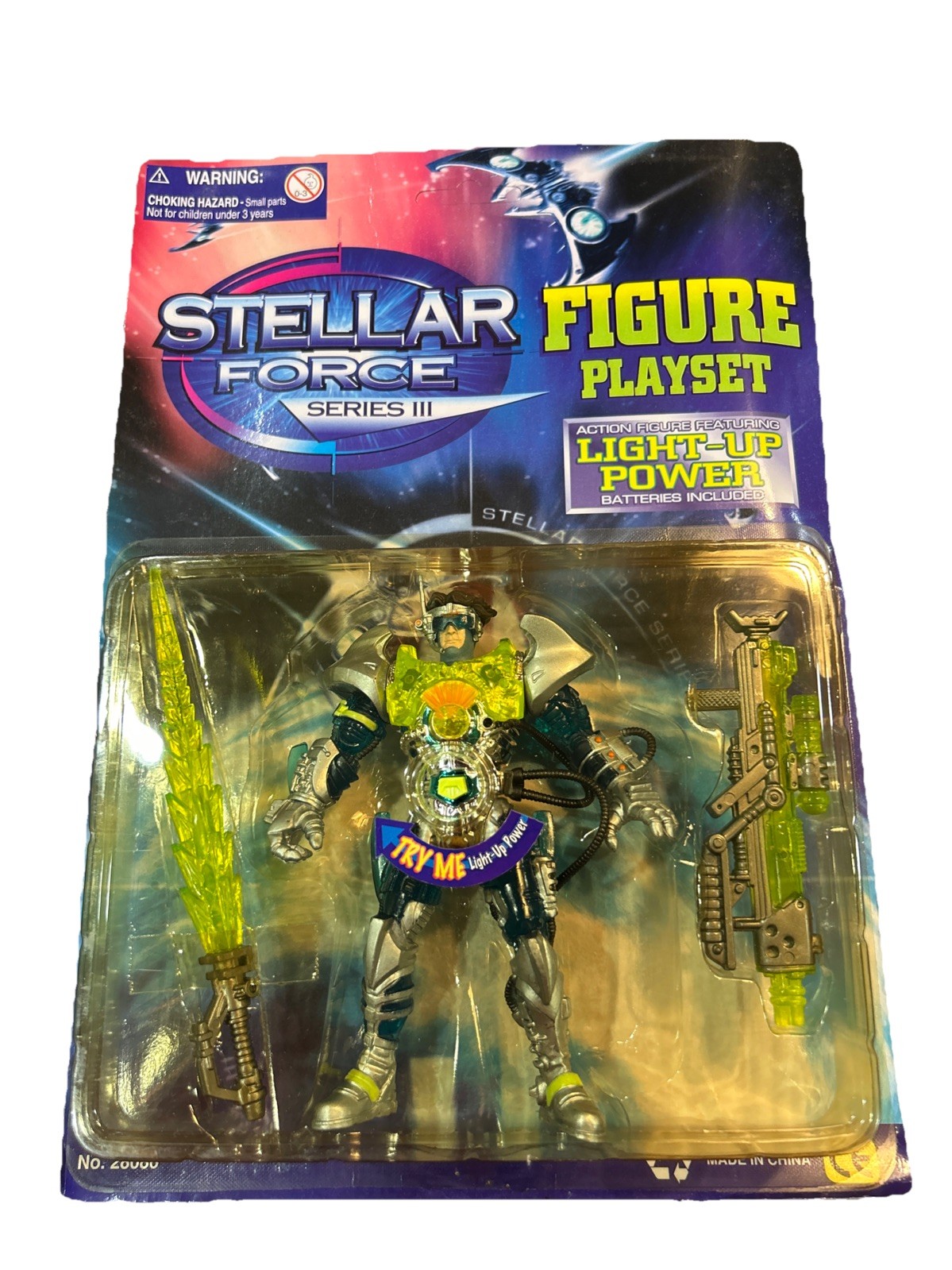 VINTAGE CHAP MEI STELLAR FORCE LIGHT UP ACTION FIGURE PLAYSET New Old Stock