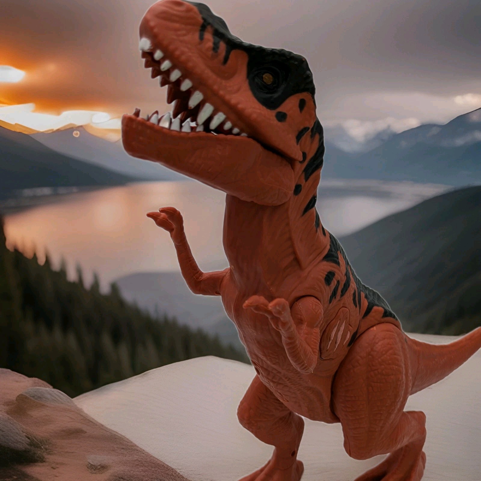 T Rex Toy Dinosaur 15&Prime; Growling Mouth and Eyes Light Up WM-H 20210315