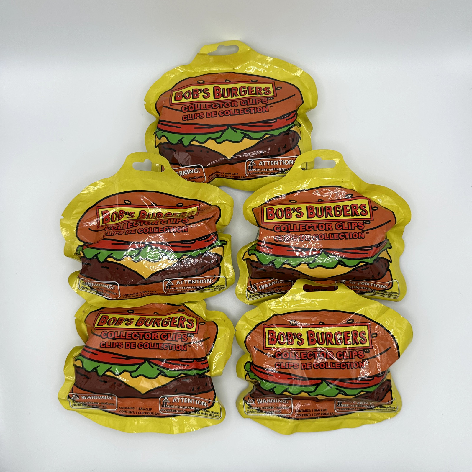 Bob&rsquo;s Burgers Clips! Collect All 10 – Mystery Lot Of 5! Factory Sealed