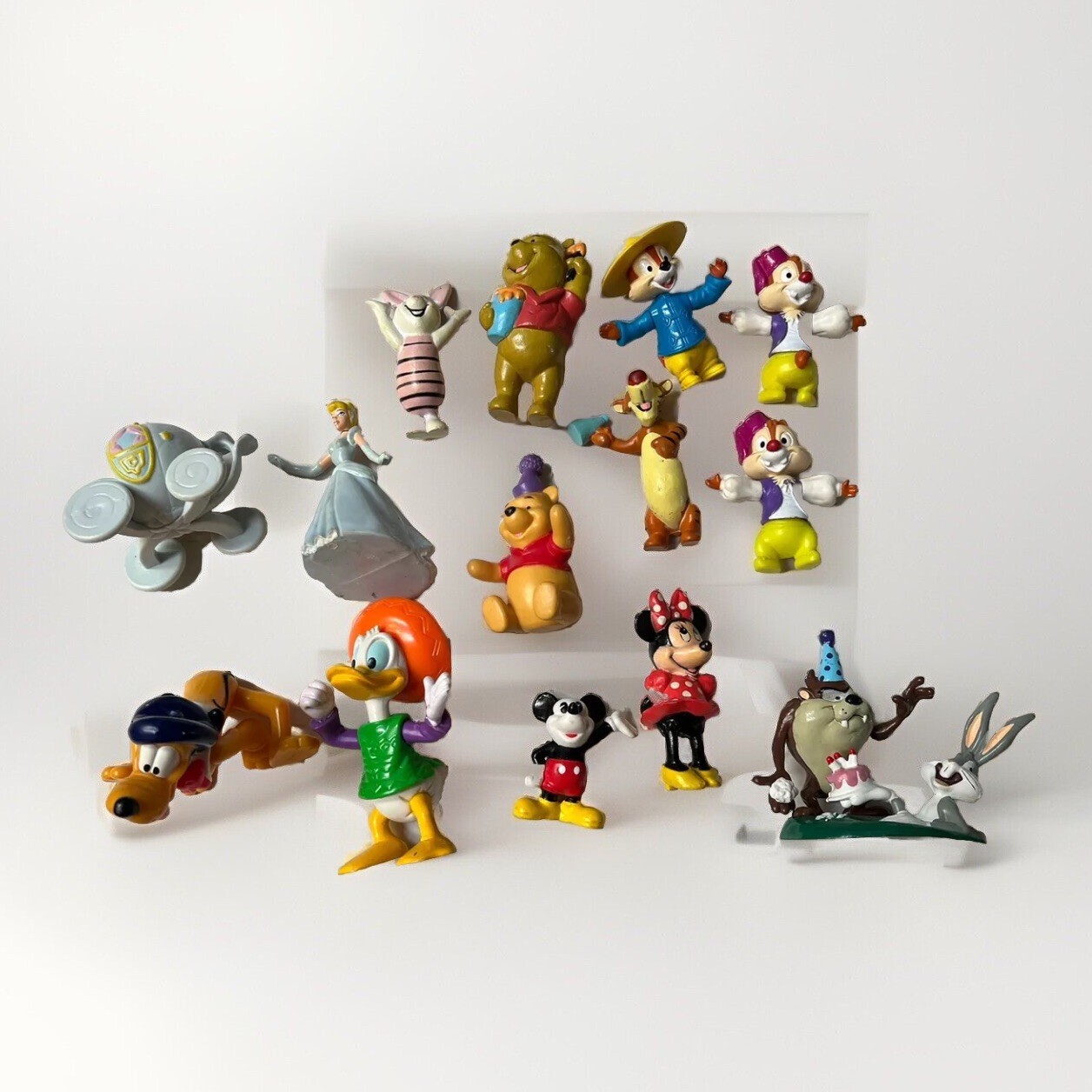 Mixed Lot Of 12 Disney Mickey Minnie Pooh Tiger Cinderella Chip Dale Donald +