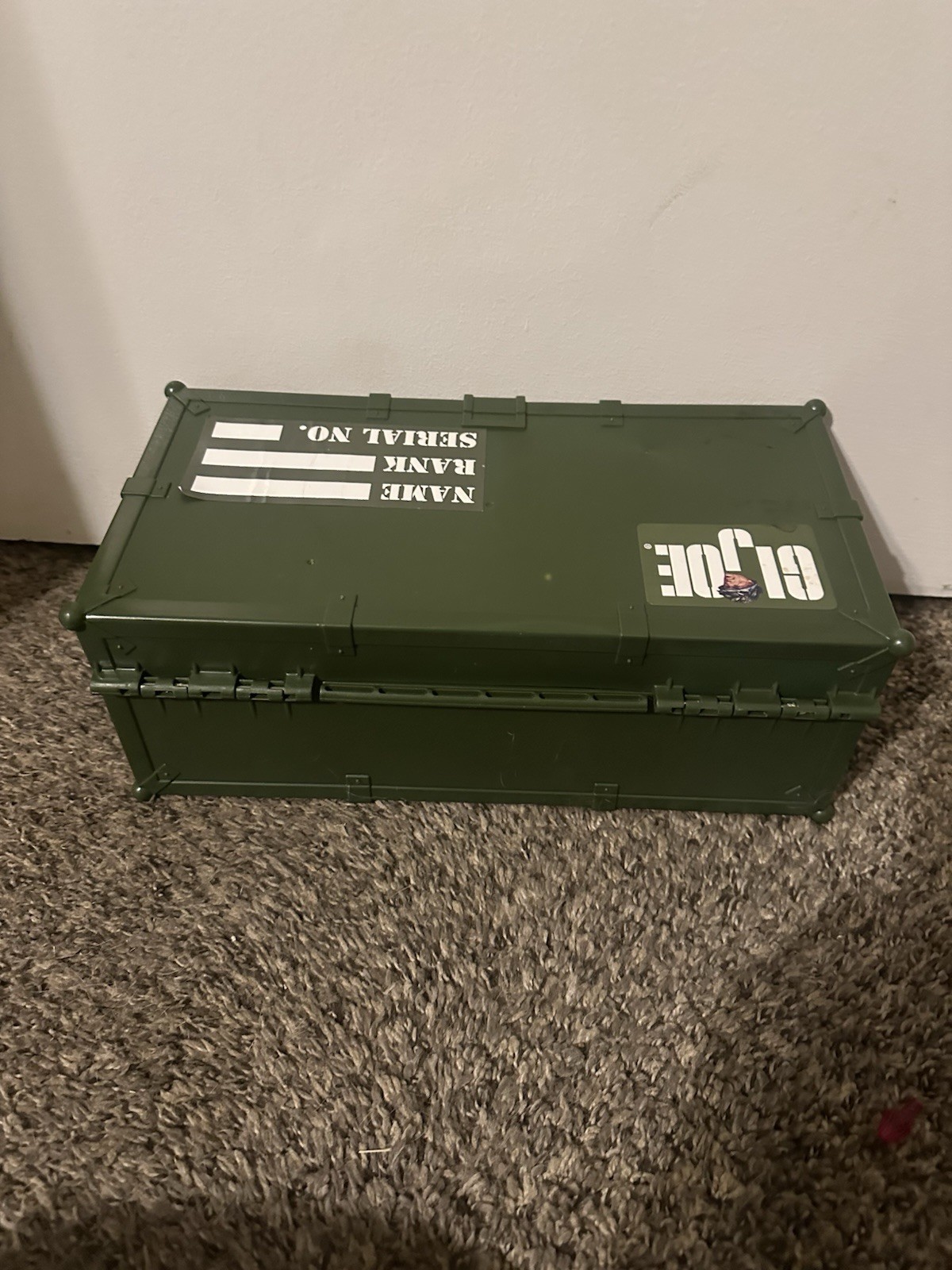 Vintage GI Joe Storage Foot Locker Chest With Accessories For 12” Figures