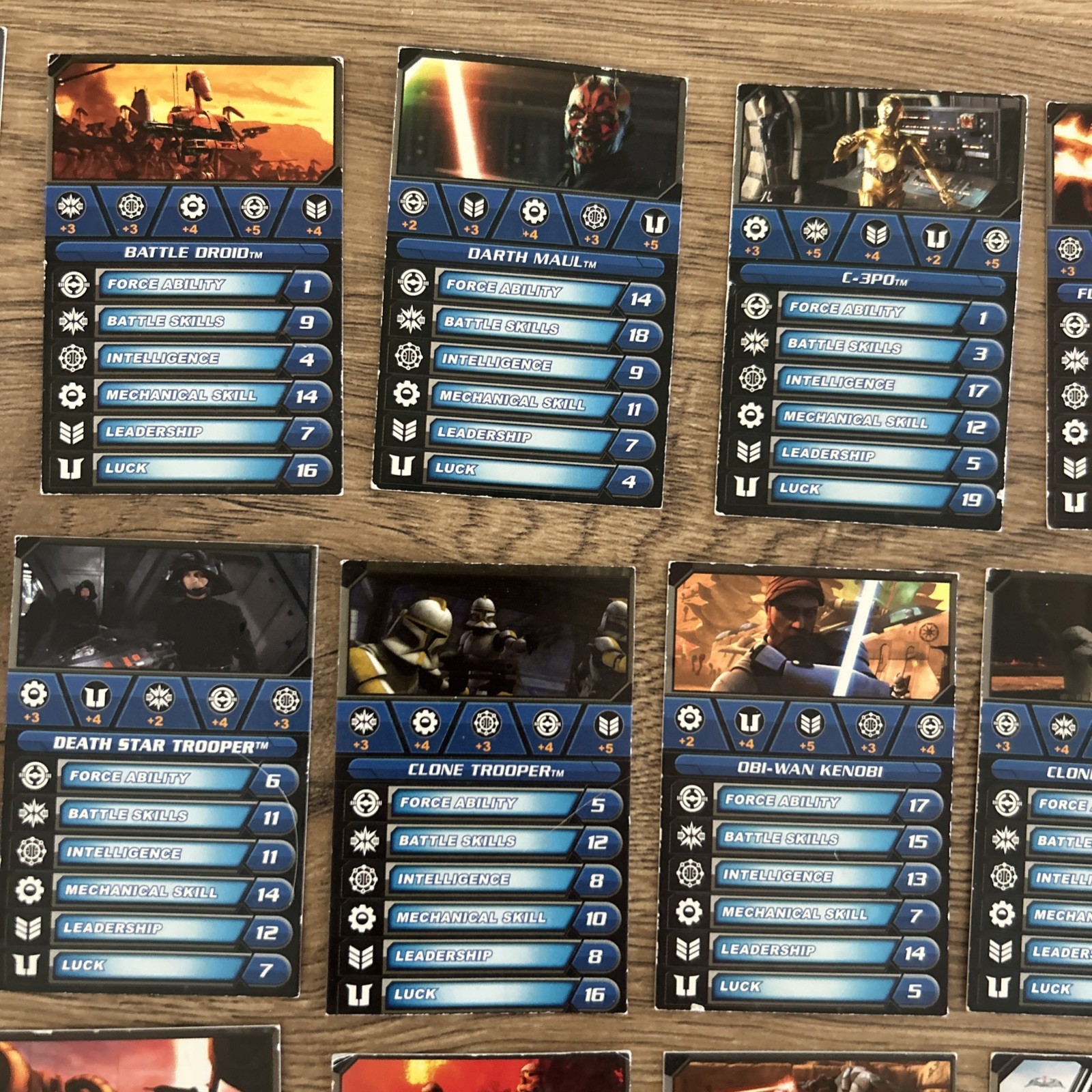 Star Wars Clone Wars Galactic Battle Game Cards Lot of 24