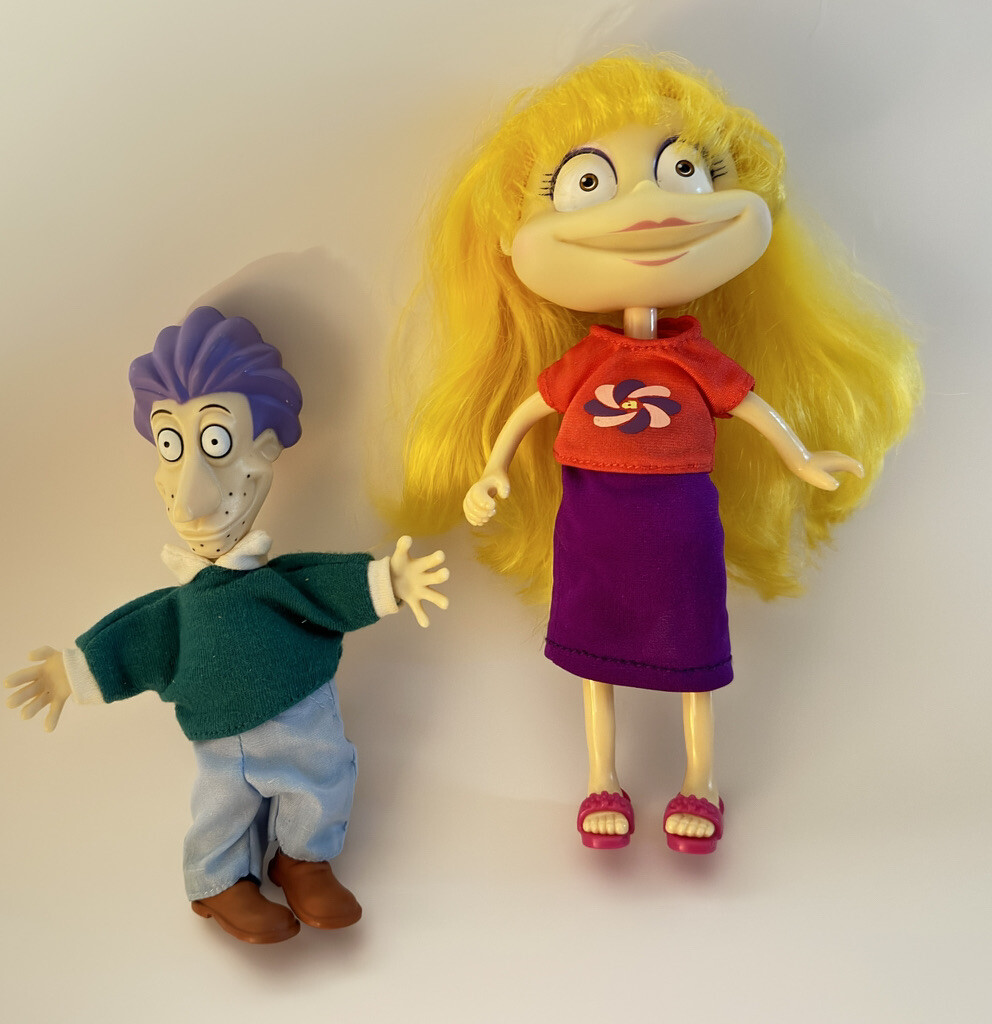 Rugrats Dolls Teenage Posable Angelica 8 Inches And Stu Pickles 6 Inches