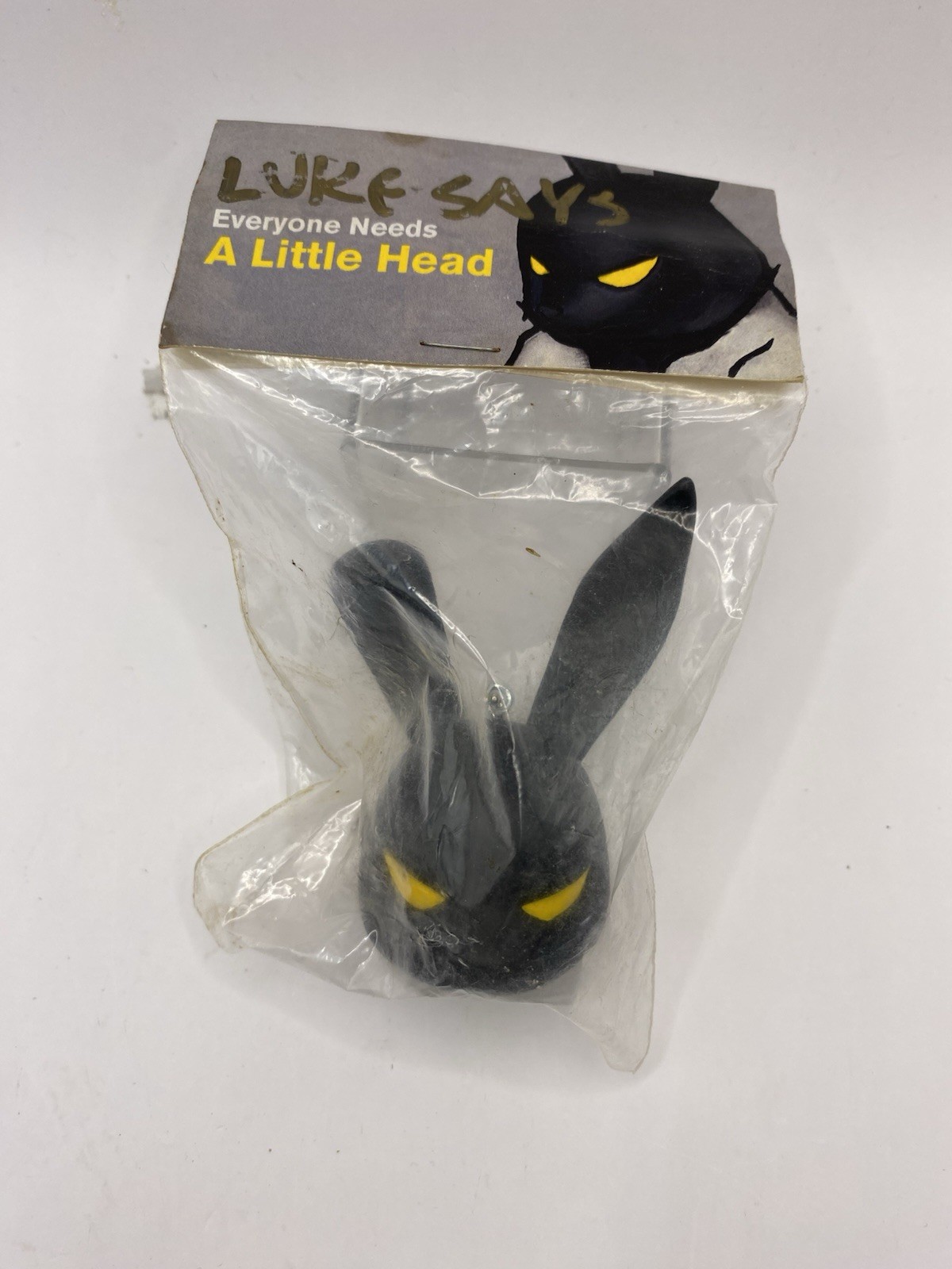 Luke Chueh *SiGnEd* Everyone Needs A Little Head Key Chain Sealed Unopened Black