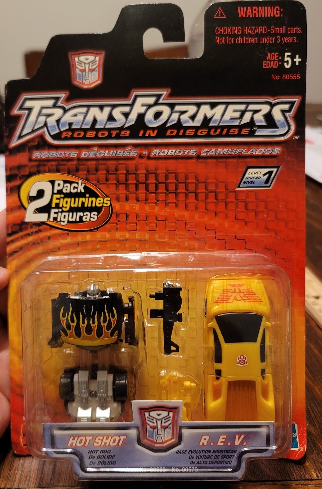 2001 Transformers RID Hot Shot and R.E.V. 2 Pack Figures Sealed