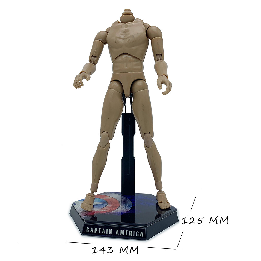 1/6 Scale Action Figure Dynamic Display Stand Universal Hexagon Base Customize