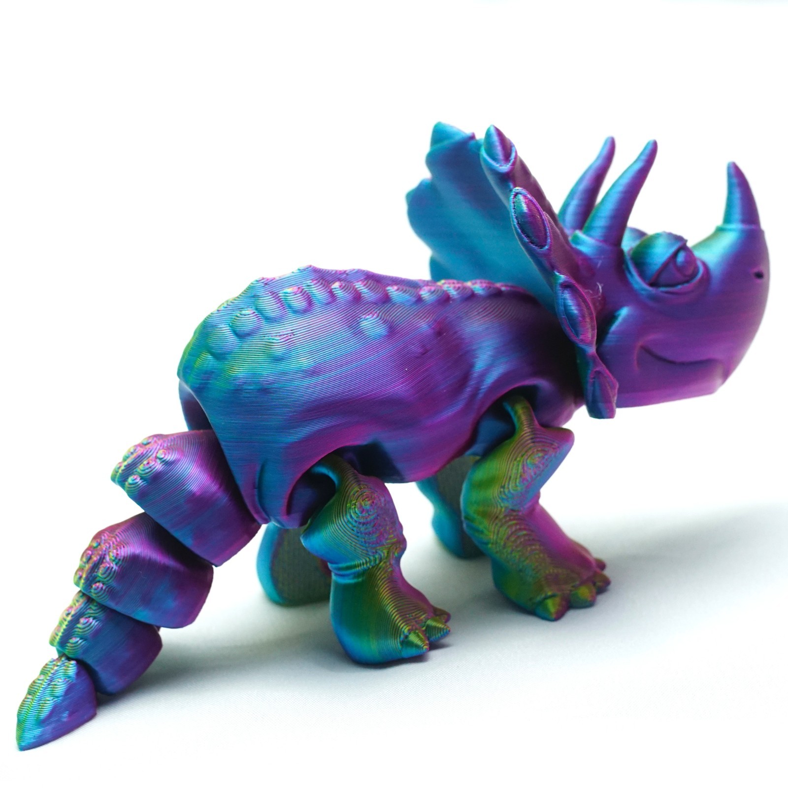 3D Printed Triceratops Model,Articulated Animals figure,Fidget Toys Home Decor