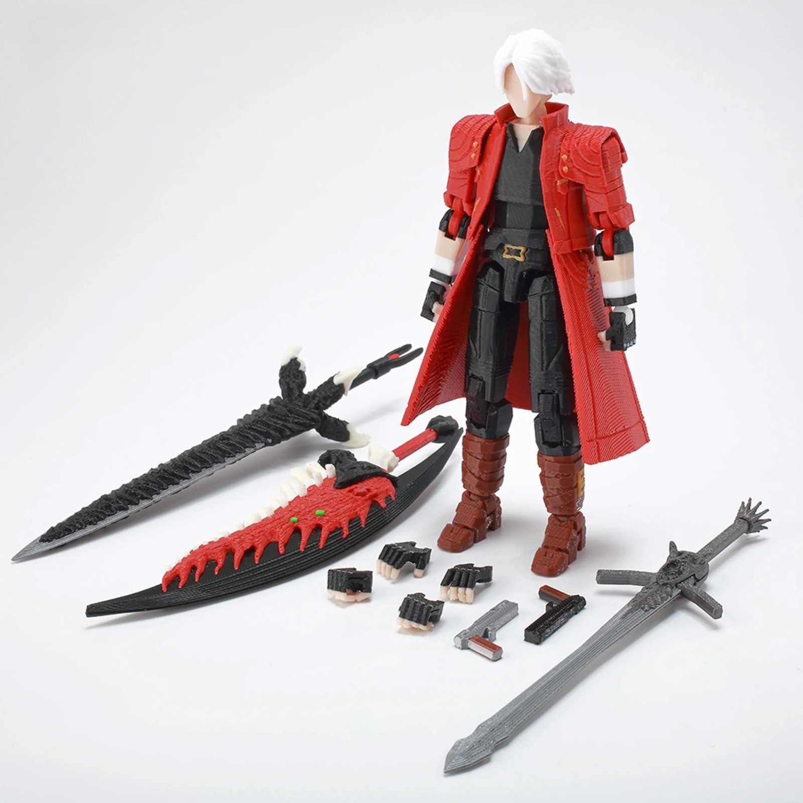 3D Printed Anime Style Tech Jacket Action Figure Lucky13 Dummy13 Figure For Gift