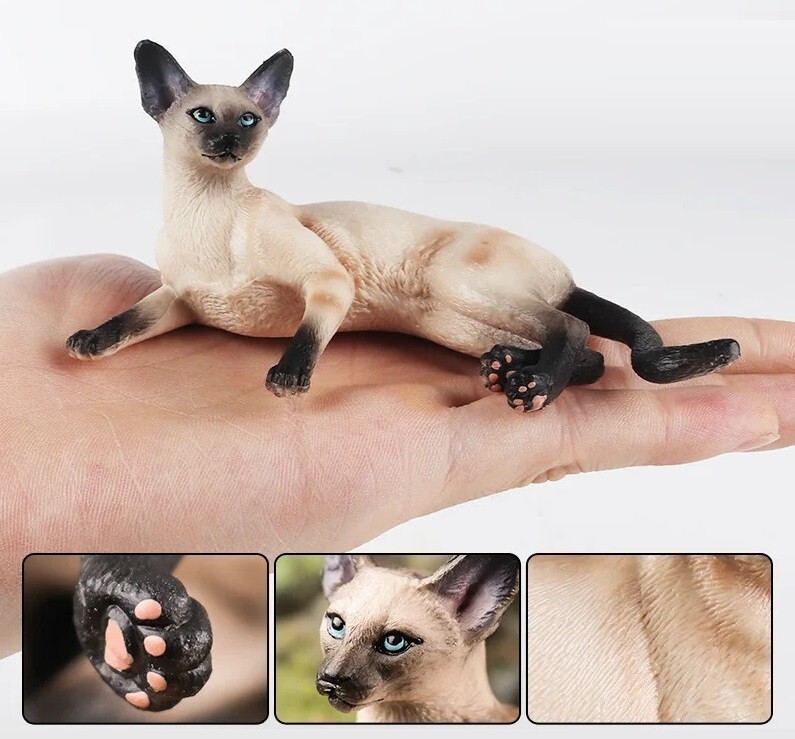 Siamese Cat Animal Toy PVC Action Figure Doll Kids Toys Party Gifts