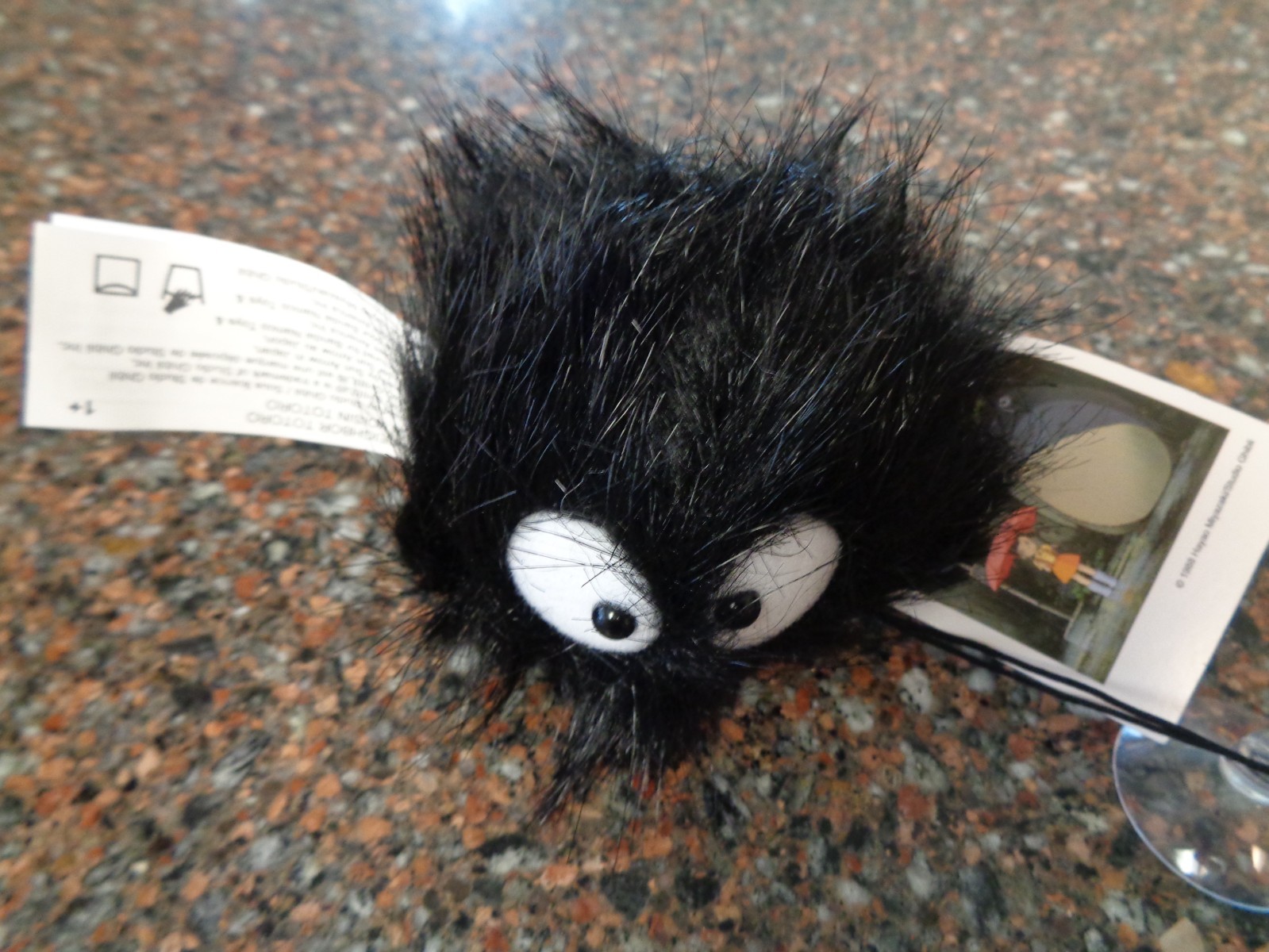 Set 3 My Neighbor Totoro Soot Sprites Plush 2.75&Prime; w Suction Ghibli Official NWT