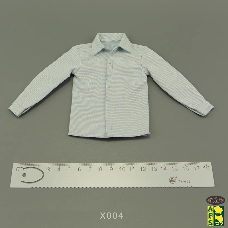 AFS X004 1/6 Male Trendy Formal Dark Stripe Light Color Shirt For 12&Prime; Figures