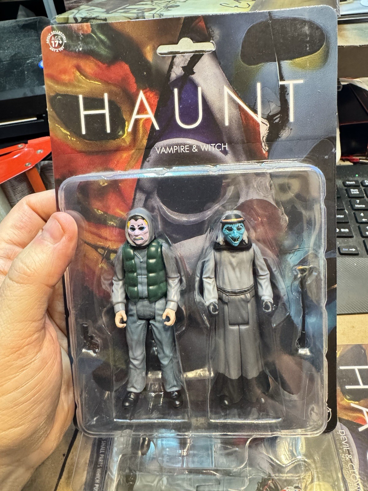 Haunt Vampire & Witch + DEVIL & CLOWN FIGURES – BOTH SETS HALLOWEEN HORROR