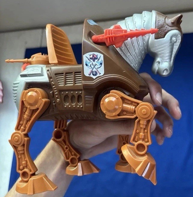 Transformers Horse Action Figure Plastic Brown Gray Orange Red Robot Vehicle