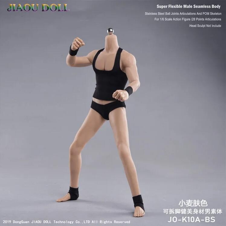 JIAOU DOLL JOK-10A-BS 1/6 Muscular Male Seamless Body Suntan 12 » Figure Model