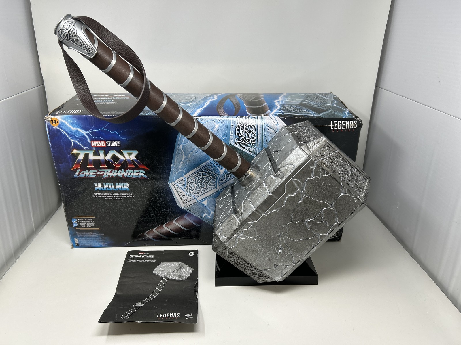 Marvel Legends Mighty Thor Mjolnir Premium Electronic Roleplay Hammer with Light