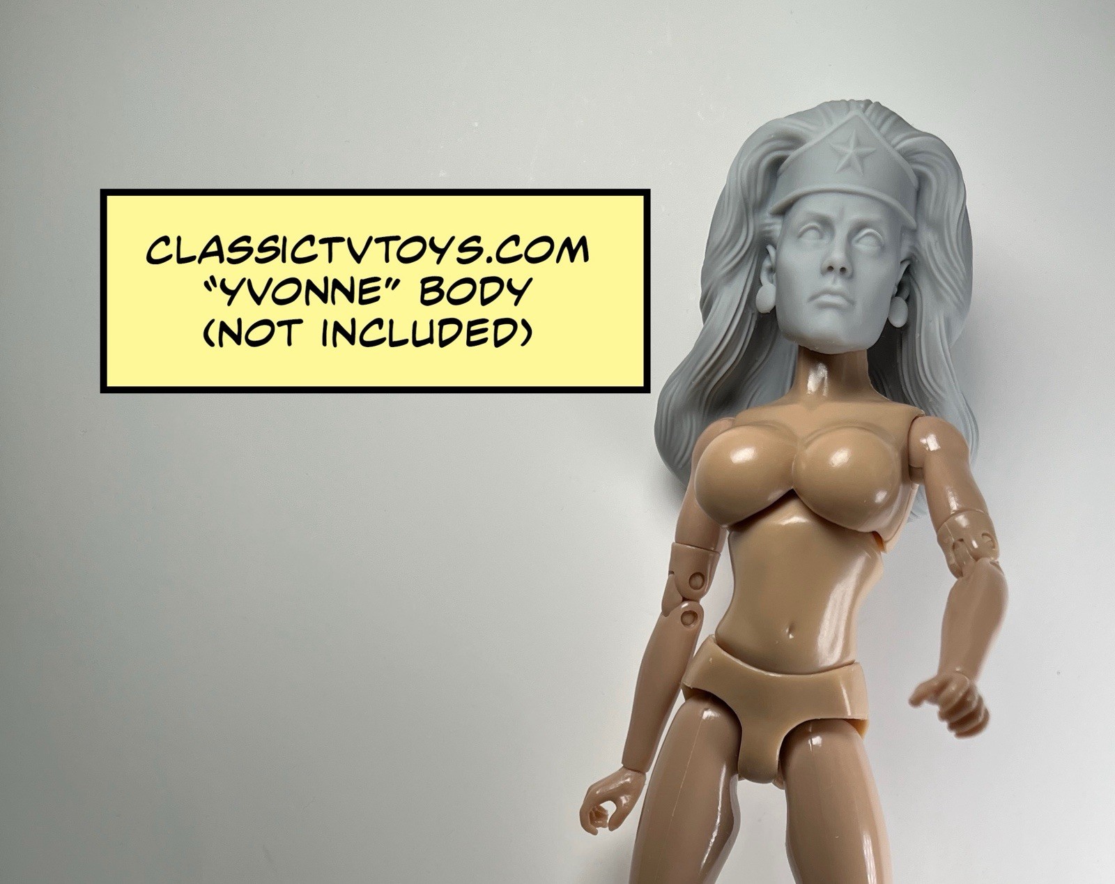 Amazon Lady Custom Action Figure Head 1:9 or 1:6 Mego