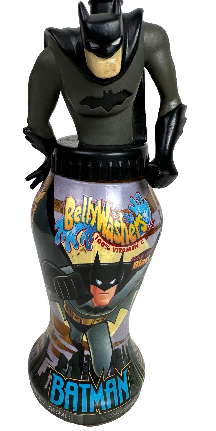Belly Washers 2001 DC Comics Batman Action Figure ~ Reusable Water Drink Bottle