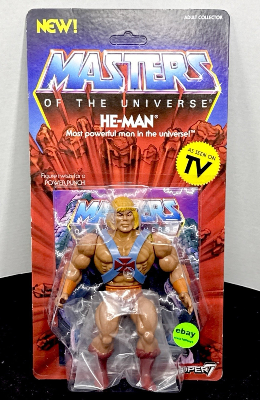 Super7 Masters of The Universe He-Man 5.5&Prime; Action Figure MOTU Retro TV Classics