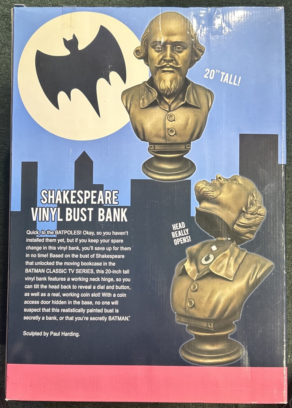 DIAMOND SELECT DC BATMAN 1966 CLASSIC TV SERIES SHAKESPEARE 20&Prime; VINYL BUST BANK