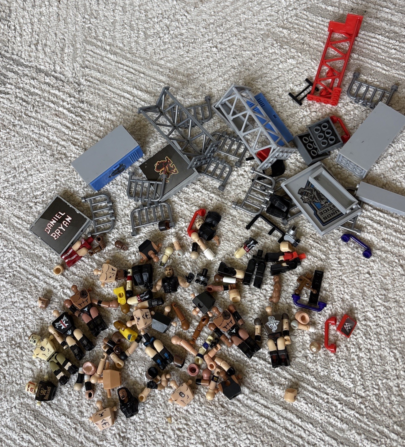WWE C3 StackDown Mini Figure Lot The Rock John Cena Assorted Pieces