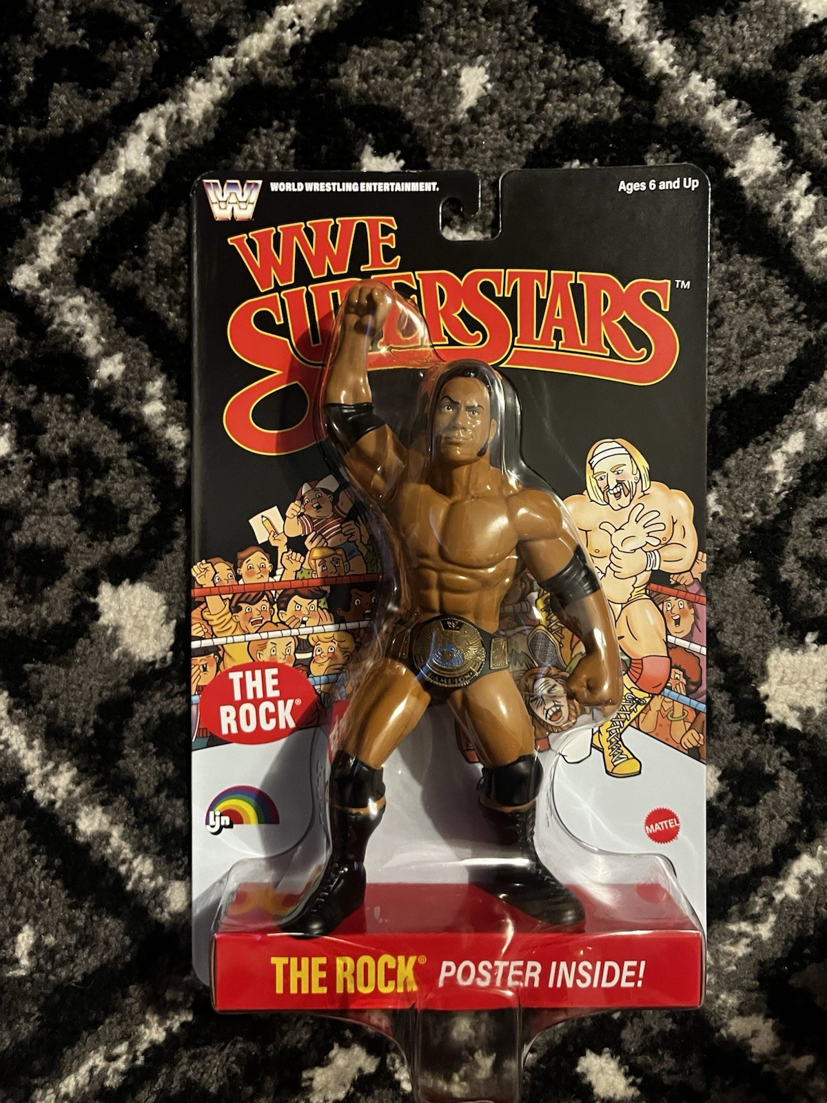 Mattel LJN WWE Superstars Series 3 THE ROCK Chase Black Target IN HAND