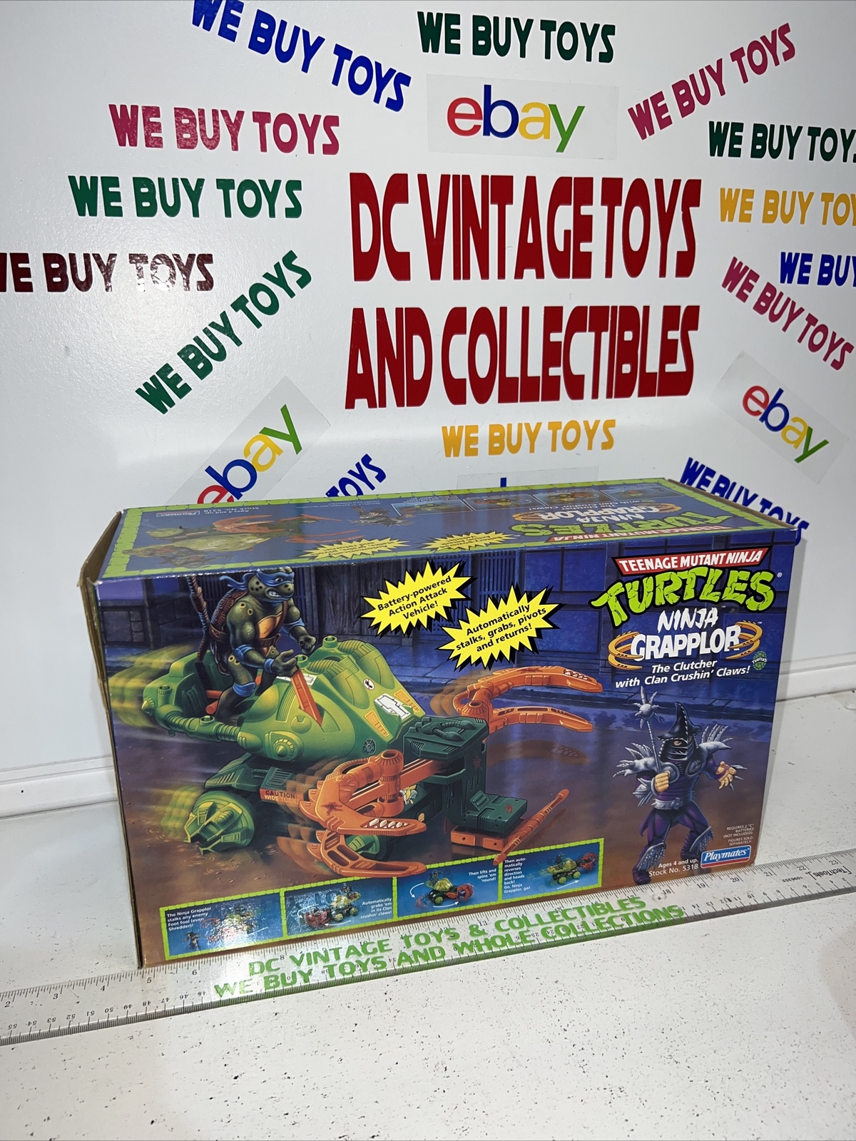 Teenage Mutant Ninja Turtles TMNT GRAPPLOR Battery Powered Playmates MISB 1992