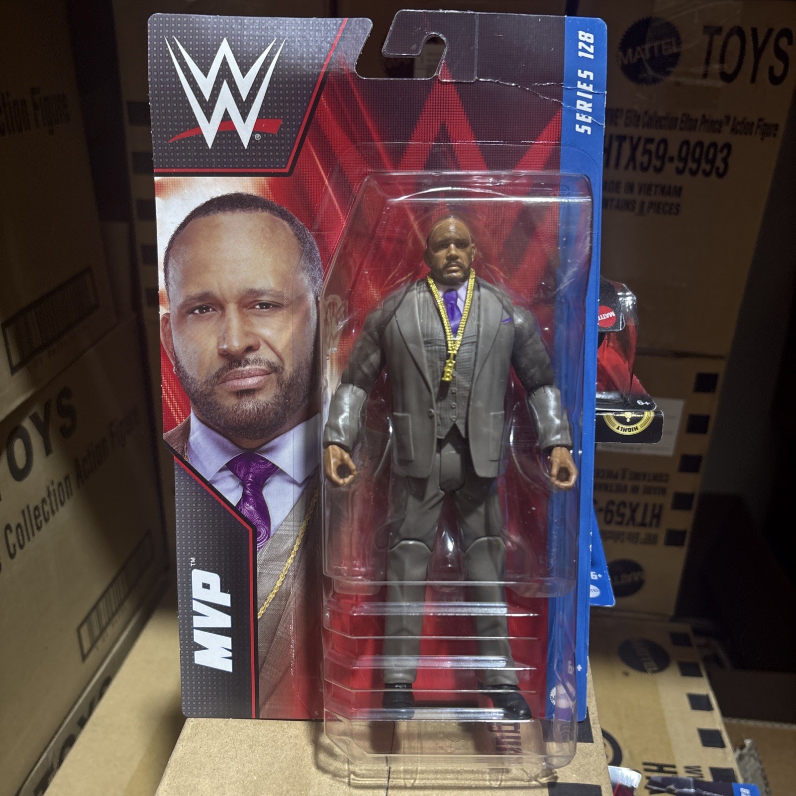 WWE Series 128 MVP Action Figure NEW Card Creased
