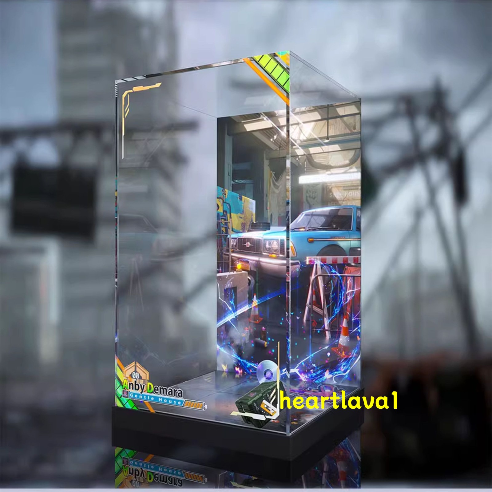 Acrylic Display Box Dustproof Case for 1/7 Zenless Zone Zero Anby Demara Figure