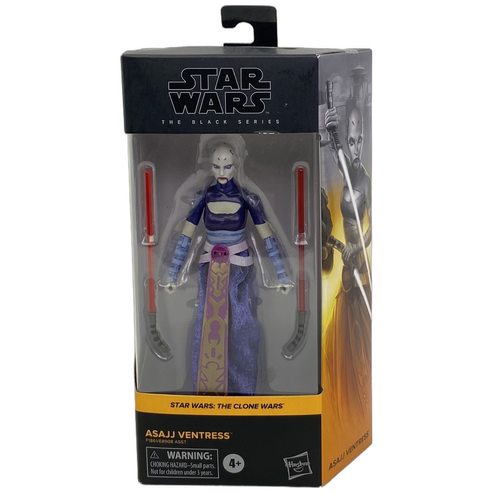 Star Wars Black Series Asajj Ventress 6&Prime; Action Figure Clone Wars Hasbro New