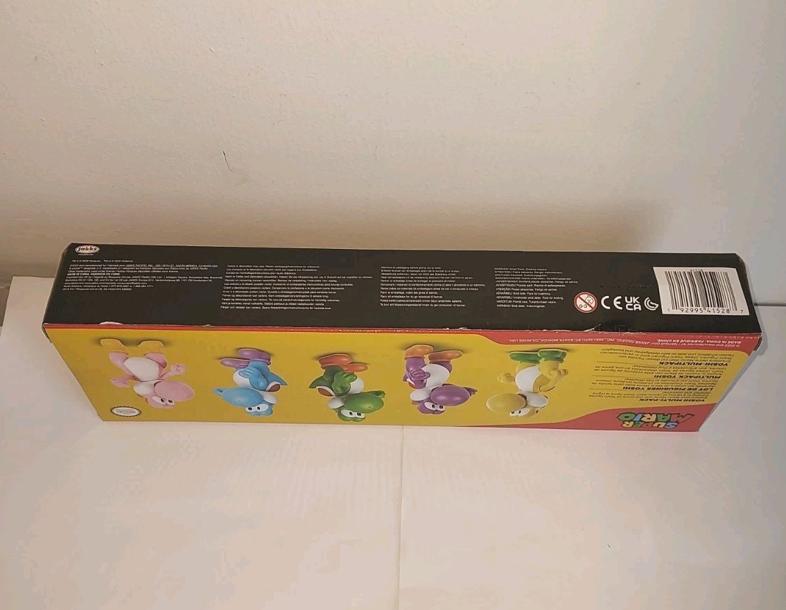 Super Mario Yoshi Multi Pack Yellow Purple Green Pink Blue Jakks Pacific 2.5&Prime;