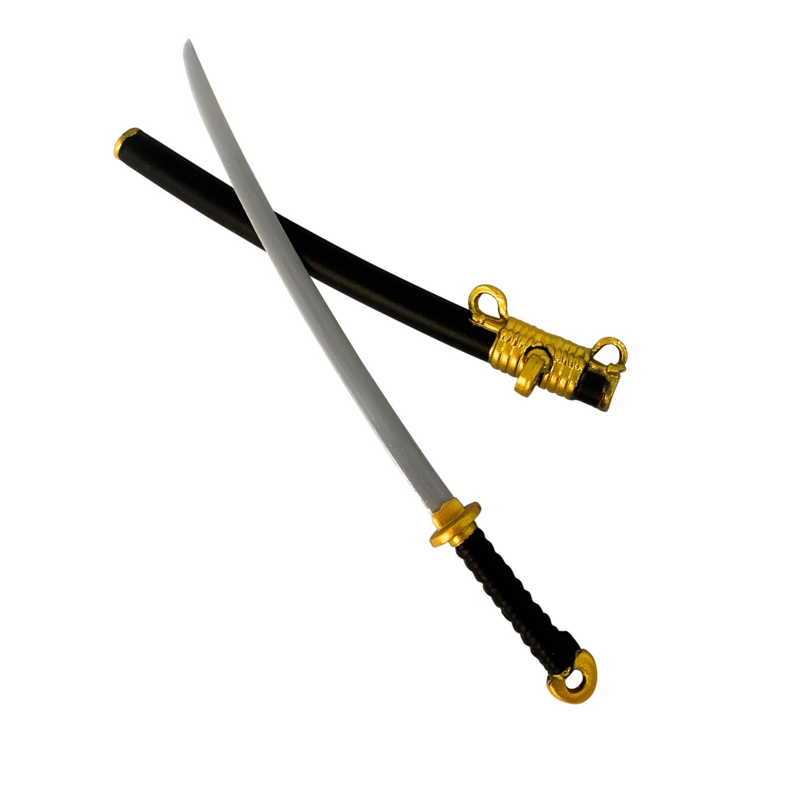 Black Plastic Toy Katana Sword with Removable Sheath for 6-8 Inch Action Figure