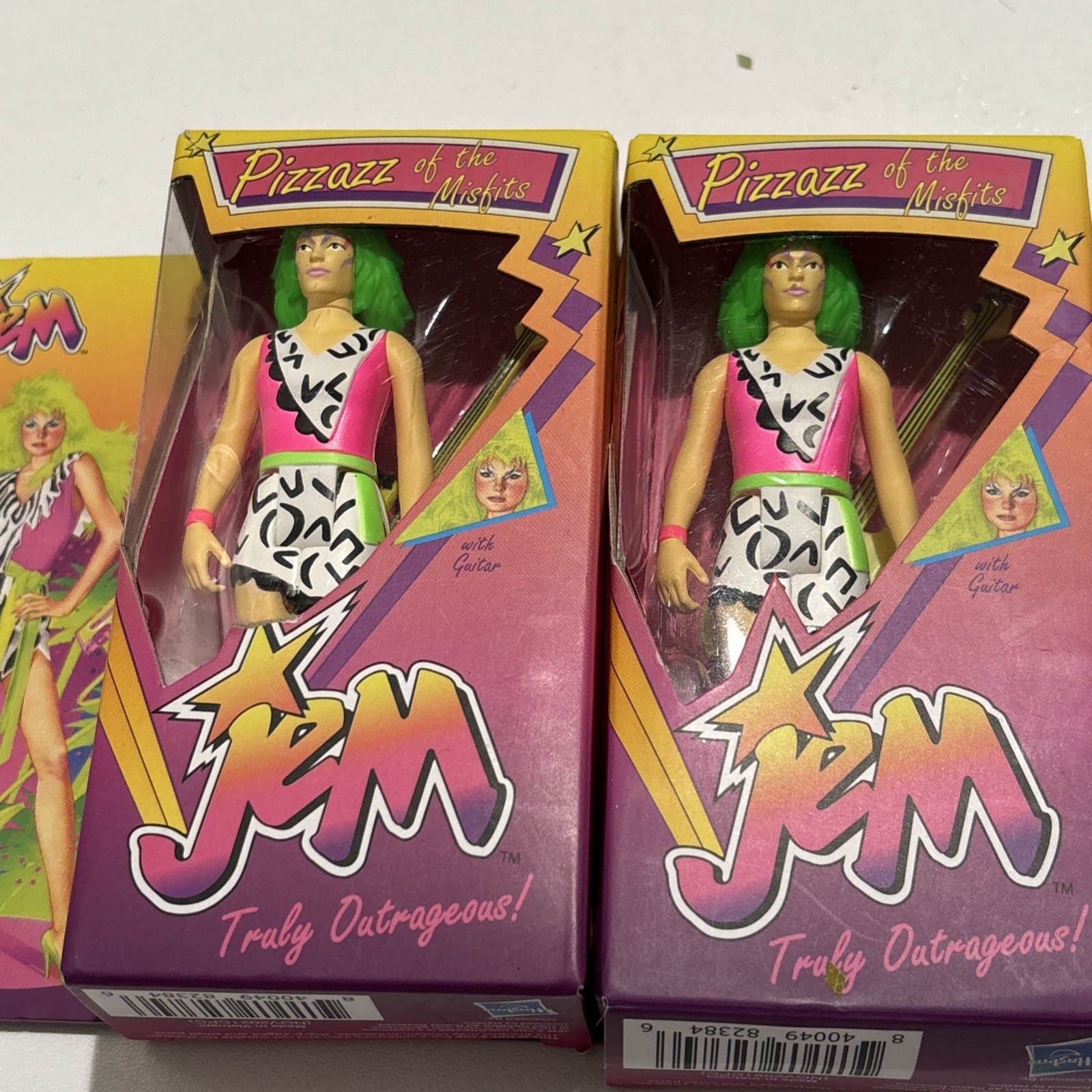 SDCC22 Pizzaz of the Misfits Neon Retro Box 3 3/4” ReAction Figure Jem (x2)