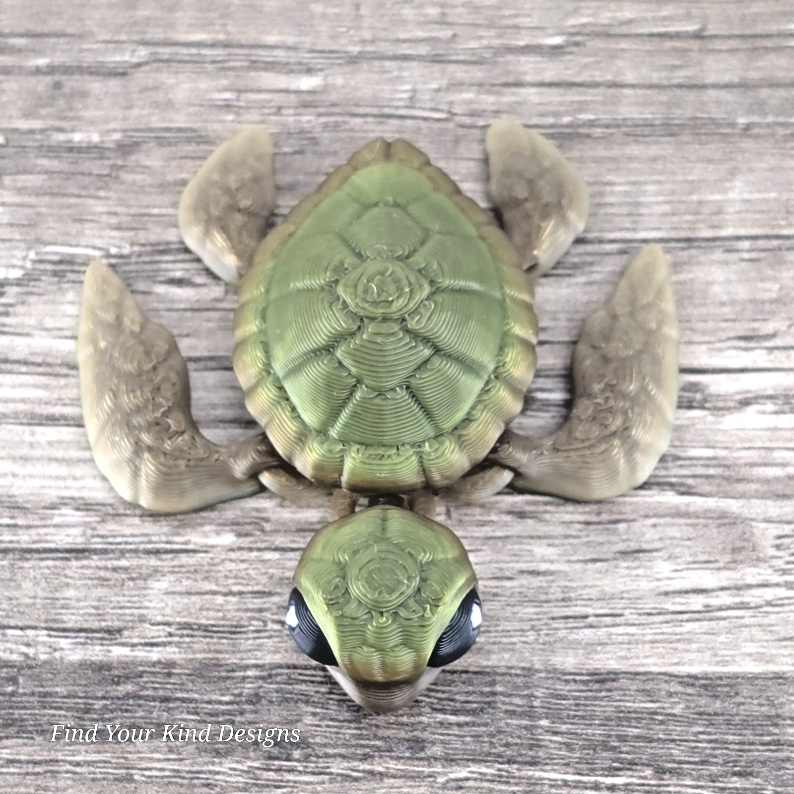Sea Turtle Hatchling 3D Articulated Flexi Fidget Toy- Stocking Stuffer Gift