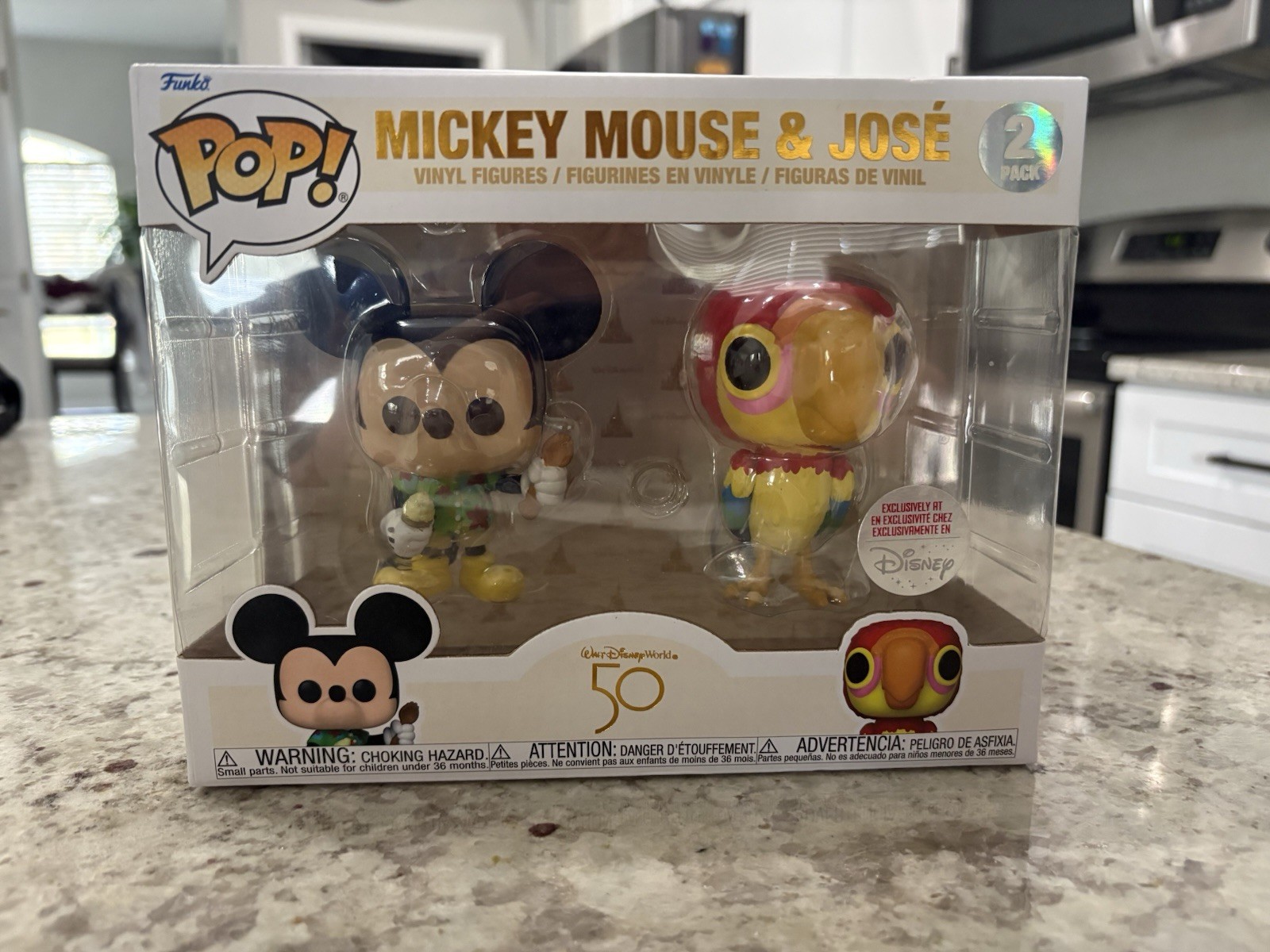 Rare Funko Pop! Disney Mickey Mouse & José Vinyl 2 Pack 50th Anniversary