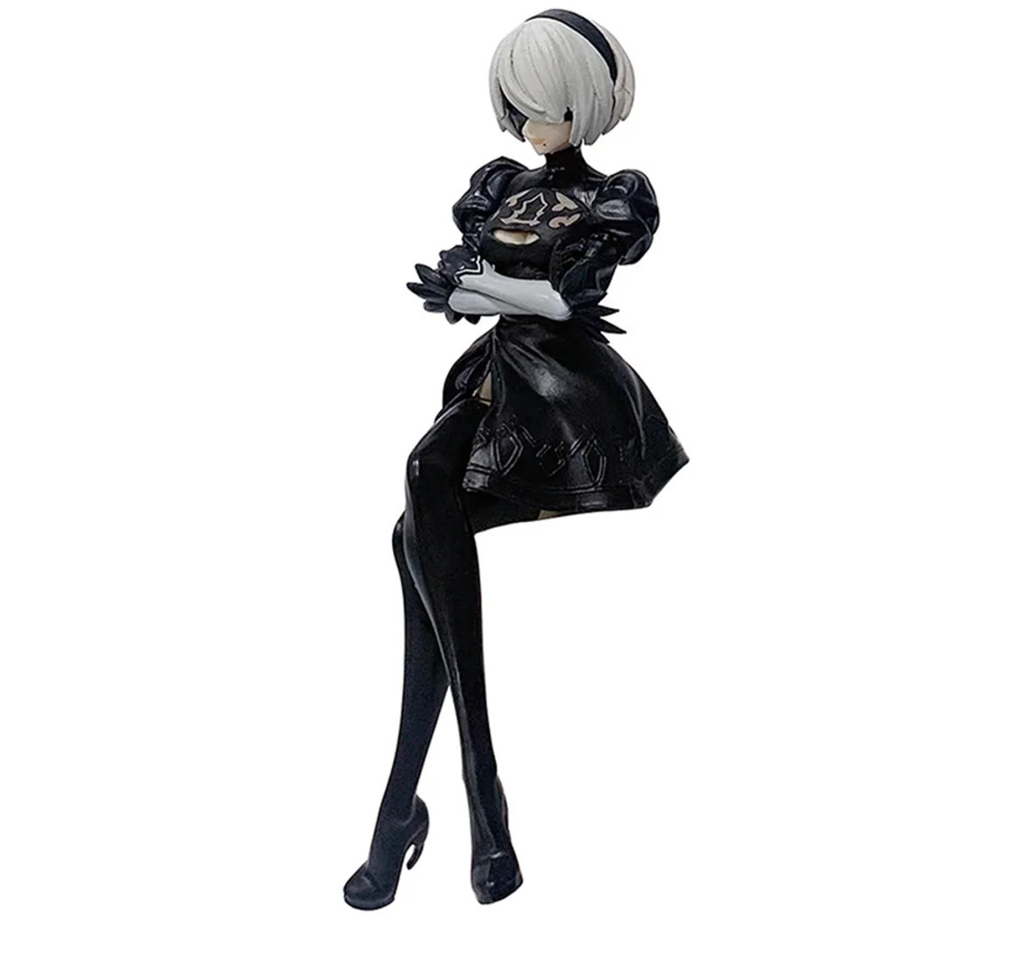 Anime NieR:Automata 2B 9S A2 Noodle Stopper PVC Figure Model 14cm Toy NO Box