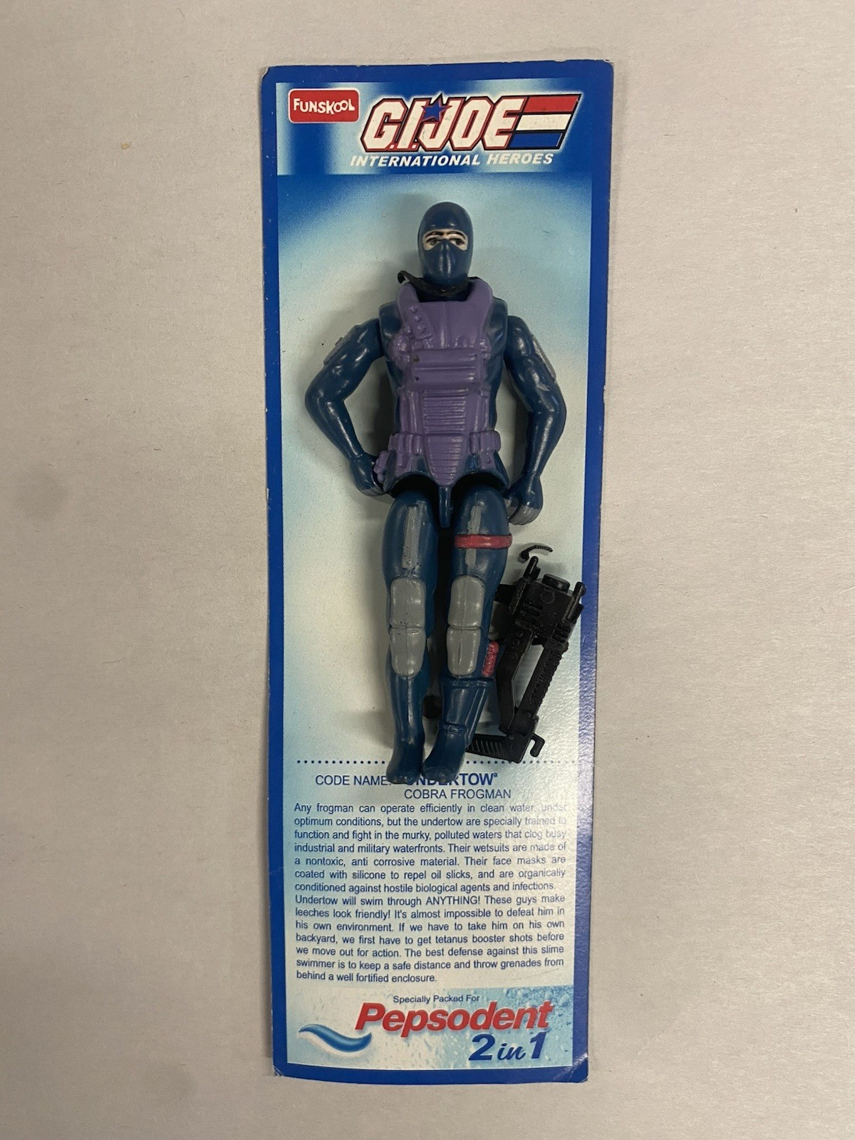 2002 Funskool GI Joe COBRA FROGMAN Figure Pepsodent Toothpaste Promo INDIA