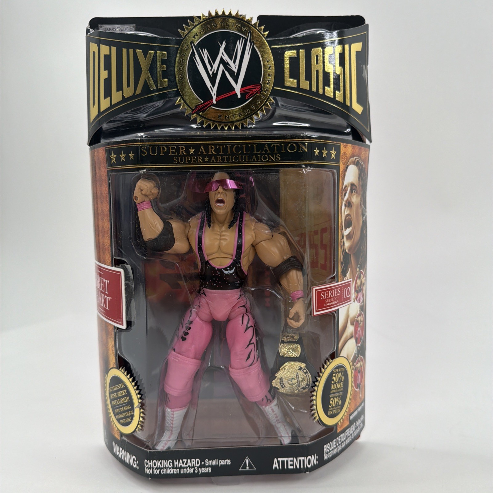 2007 Jakks Pacific WWE Deluxe Classic Series 2 Bret Hart Factory Sealed NIP