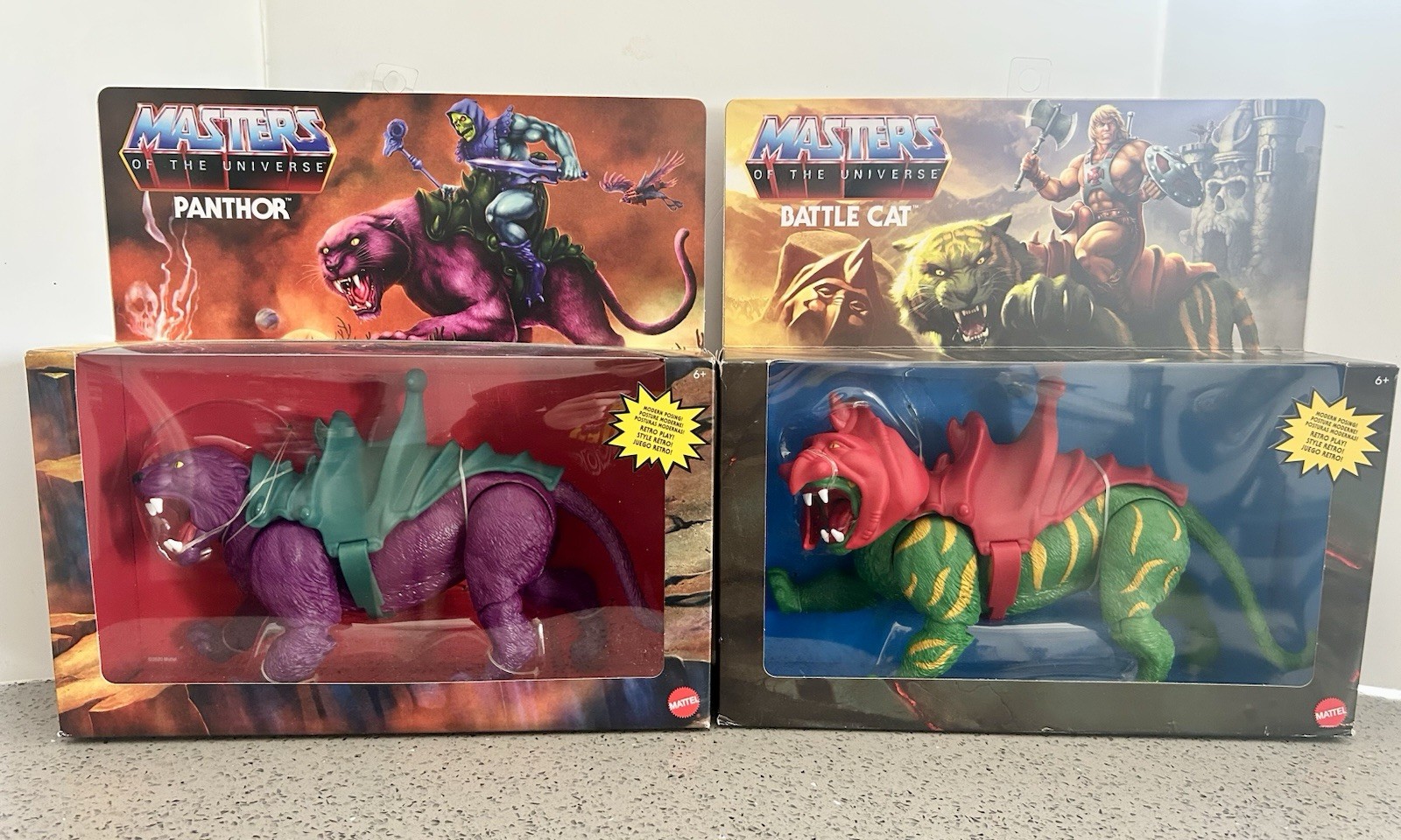 2020 Mattel He-Man Masters of The Universe MOTU Battle Cat & Panthor Set Of 2.