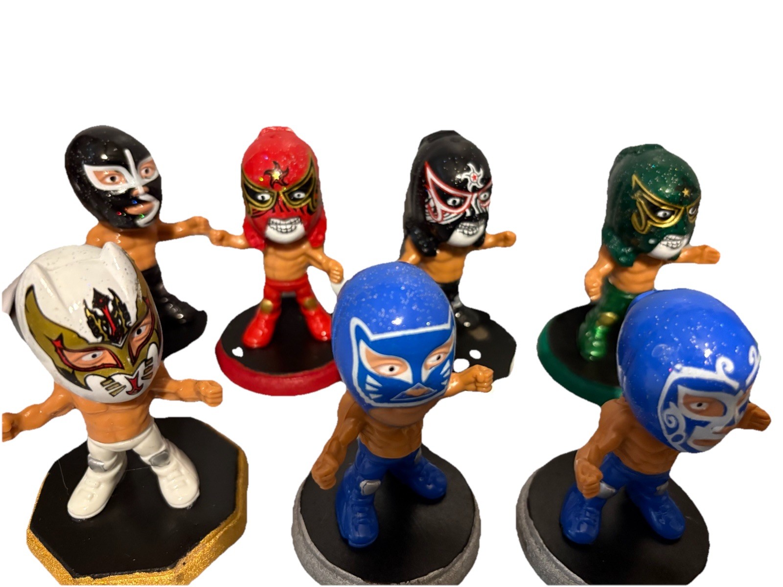 Mini Luchador Figura Coleccionable 7cm Wrestler Toy Estilo AAA /CMLL Lucha Libre