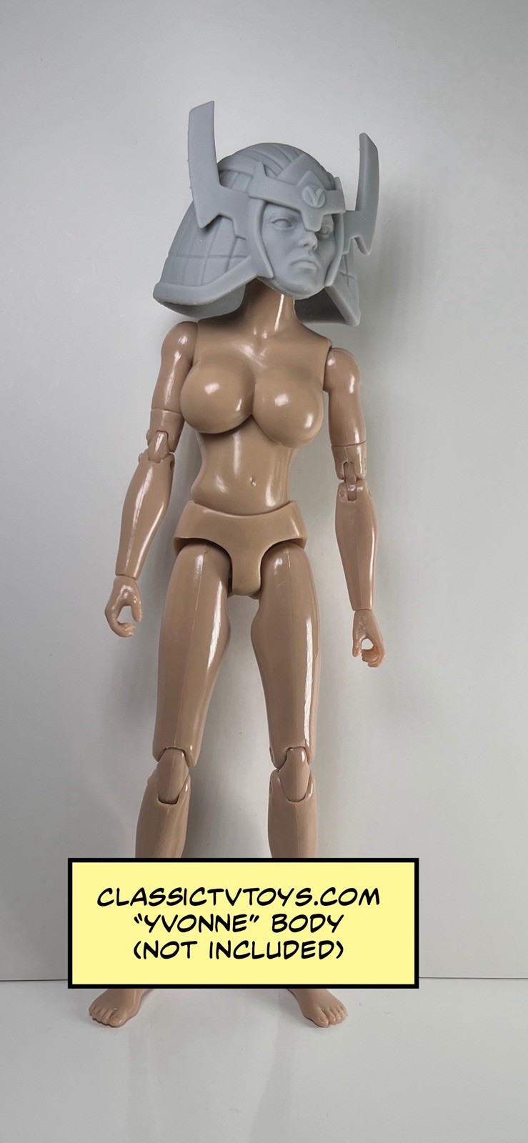 Sizable Lady Custom Action Figure Head 1:9 or 1:6 Mego