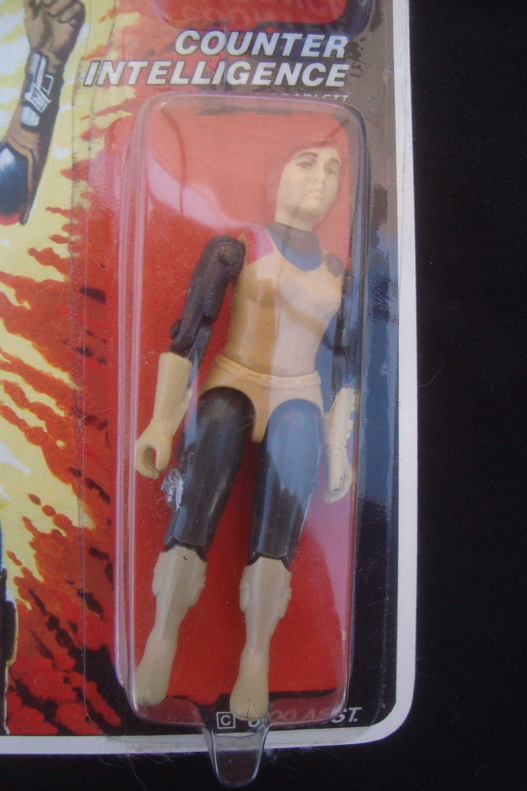 1983 GI Joe Scarlett 100% Complete ReCarded On UnPunched Repro Card